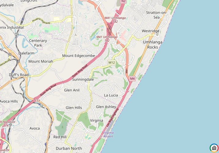 Map location of La Lucia